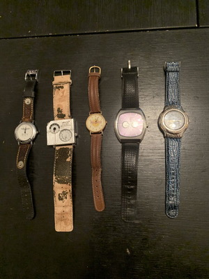Watches Levi's, Replay, Camel, Hard Rock Cafe, Boy London and 5 Polo XL like new