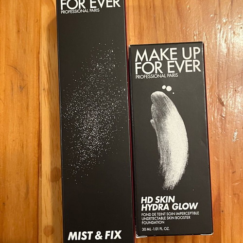 Make Up For Ever HD Skin Hydra Glow Foundation and Mist & Fix Spray new