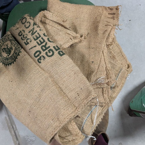 Coffee bean bags used, set of 3 by Yota, 100x70cm