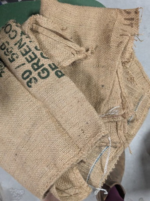 Coffee bean bags used, set of 3 by Yota, 100x70cm