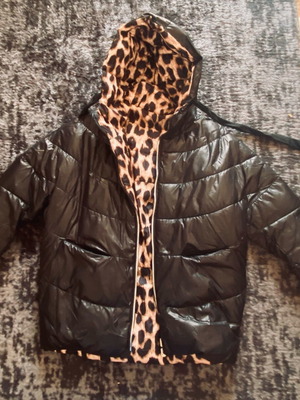 A-Style women's jacket black like new, reversible