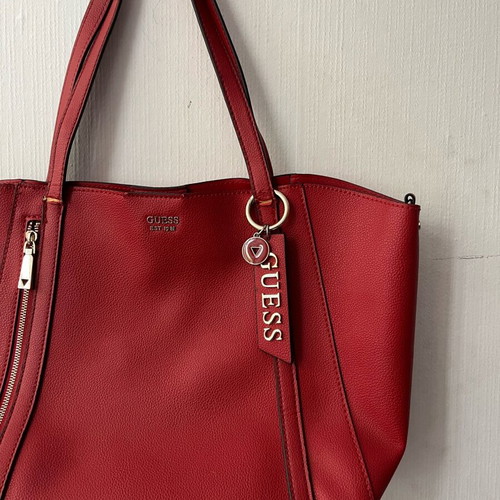 Guess tote bag used, red