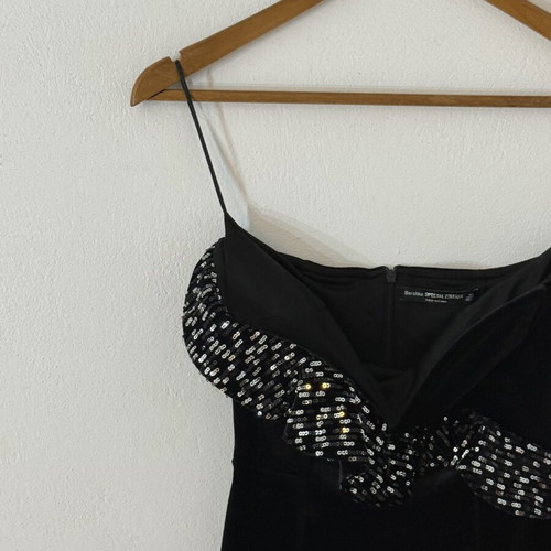 Bershka sequin velour mini dress XS like new