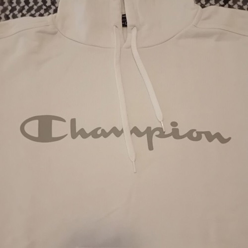Champion men's casual hoodie new, white, size M