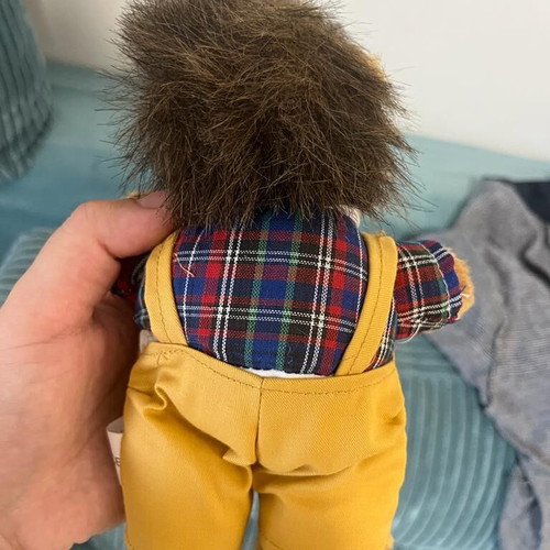 Porcupine Plush Toy 8" Used Vintage 80s/90s Austrian Wertoy