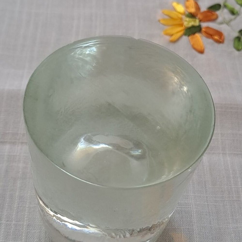 Glass tealight holder made of blown glass like new