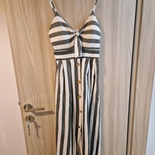 Striped dress like new with underbust opening and cups