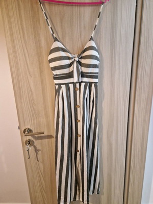Striped dress like new with underbust opening and cups