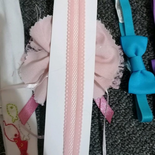 Hair ribbons for girls new, set of 5 elastic