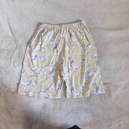 Girls pyjama pants used, colorful yellow, size about 5-6