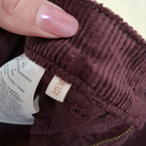 Only corduroy pants like new, burgundy, high waist, size S