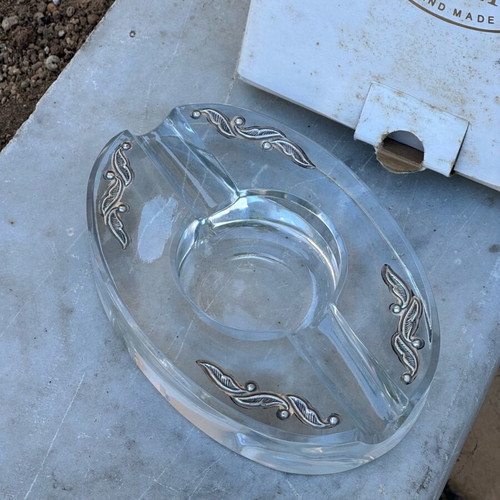 Thomas Gallery Crystal Ashtray 24% Lead Crystal like new with box