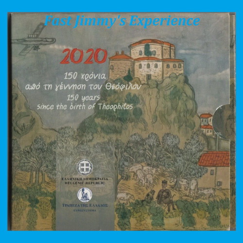 Greece 2020 Theofilos Official Colored Silver Coin 5 Euro New