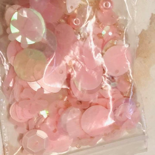 Pink sequins No 10 for embroidery and jewelry new