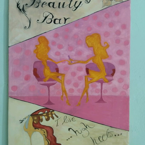 Decorative handmade wall painting 50x70 cm new