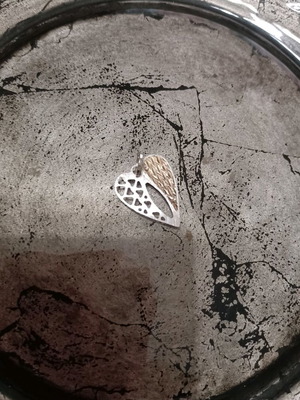 Silver heart pendant 3.5 cm unused
