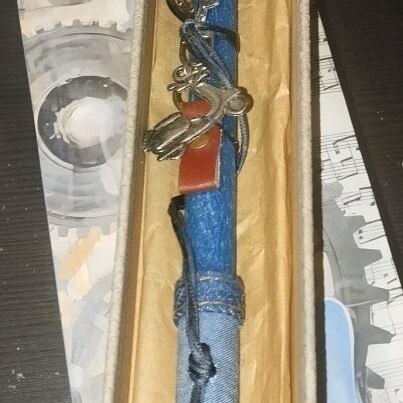Handmade Vespa Easter Candle new, blue with leather details