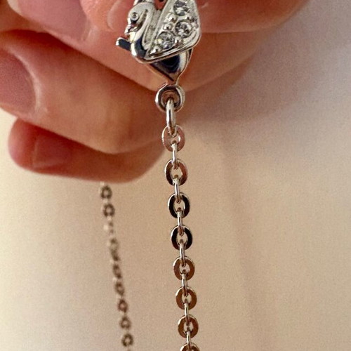 Swarovski necklace new, silver