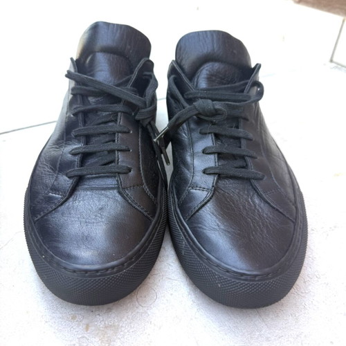 Common Projects Black Leather Sneakers EU 42 Unworn