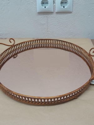 Round metal tray 42cm new