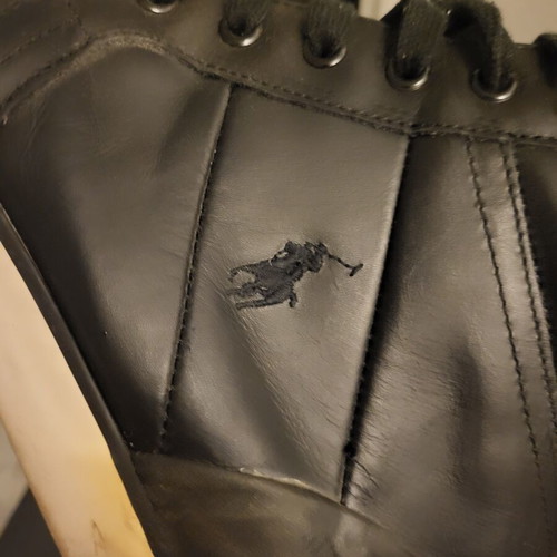 Polo Ralph Lauren Isaak leather sneakers used, size 45, black