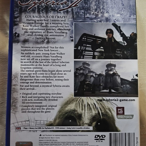 Syberia II PS2 used
