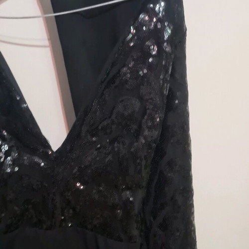 Dress with sequins and open back new, size S