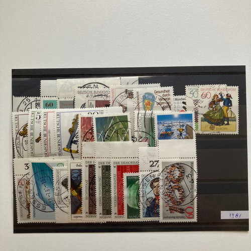 Germany used complete stamp series 1981