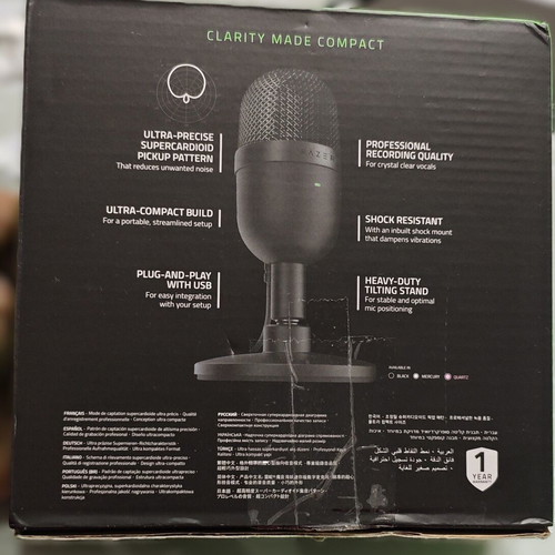 Gaming Microphone Razer Seiren Mini new, black