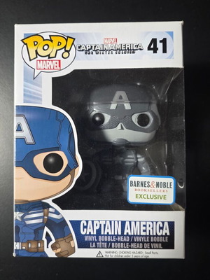 Funko Pop Captain America 41 Μαύρο και άσπρο Barnes & Noble Exclusive