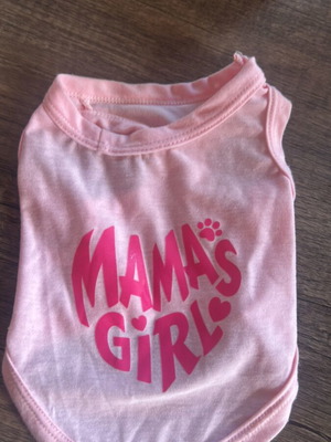 Dog bodysuit Mamas Girl pink XS lightly used