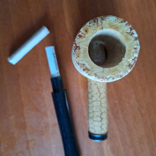 Missouri Corncob Pipe with 6mm Filter Unsmoked, New