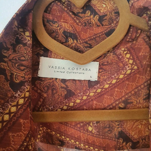 Vassia Kostara shirt L brown like new