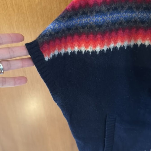 Gap wool short-sleeve cardigan used, size medium, blue