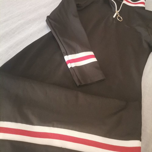 Elastic long-sleeve dress like new, black, size M