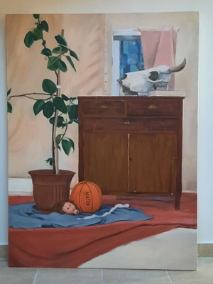 Oil painting new from 2021, oil on canvas 100x70cm