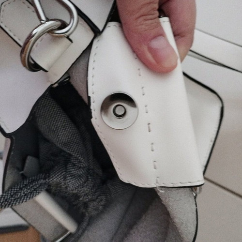 Zara white bag used with detachable strap and metal handles