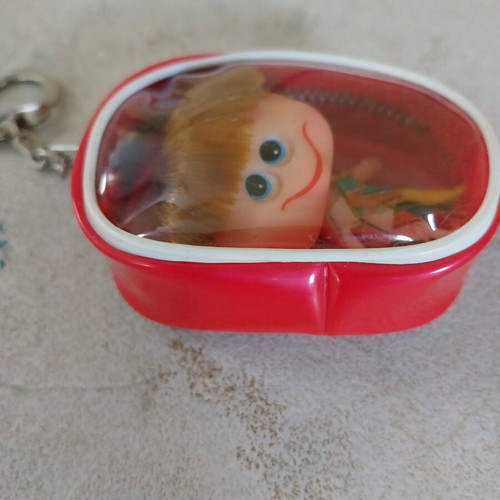 Vintage keychain like new, red color