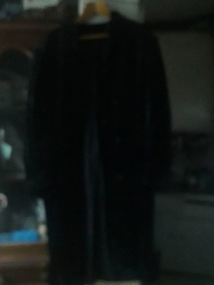 Women's coat used, size M, black with hidden snaps