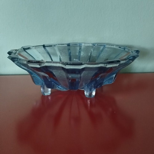 Art Deco fruit bowl by Schrotter 1930 like new pressed glass