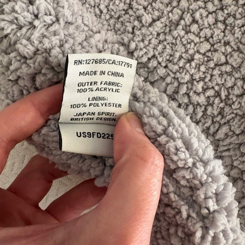 Superdry women's winter hat like new, grey, warm with fur lining