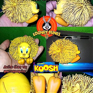 Koosh Ball 1995 Tweety Warner Bros Looney Tunes φιγούρα κίτρινο καναρίνι αγαπημένος χαράκτης κινουμένων σχεδίων cartoon character Φιγούρα 90s