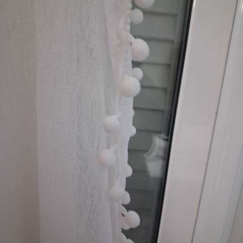 Curtains with pom pom trim