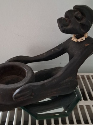 Wooden Indian ashtray tasaki used
