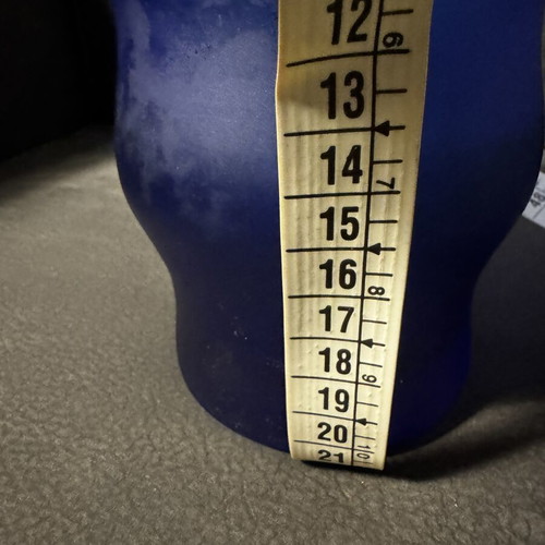 Blue glass vase
