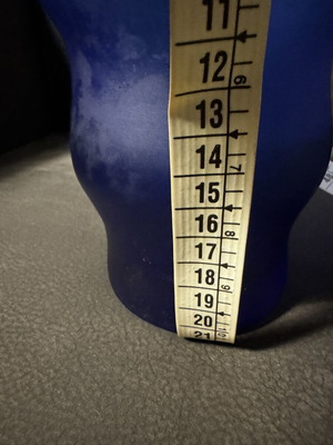 Blue glass vase