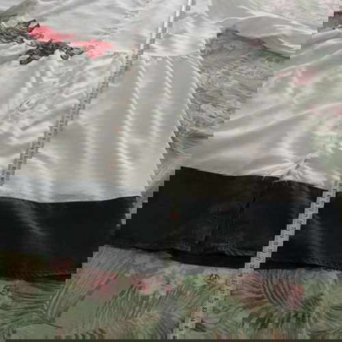 Moutaki shirt dress S/M used, black and white