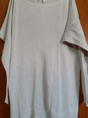 Γκρι γυναικεία μπλούζα oversized H&M σαν καινούργιο, βαμβακερή, μέγεθος XL