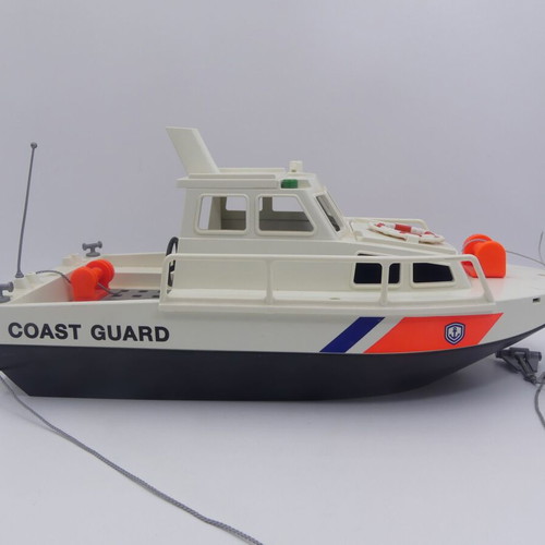 Playmobil Coast Guard Boat used, rigid plastic toy