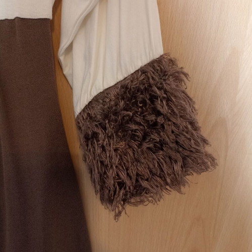 Be You elastic dress S/M with synthetic fur sleeves like new